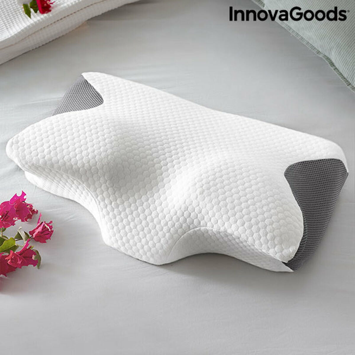 Viscoelastic Neck Pillow with Ergonomic Contours